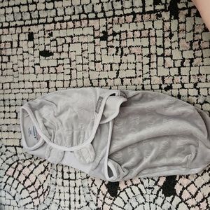 Swaddle Me Grey velvet swaddle